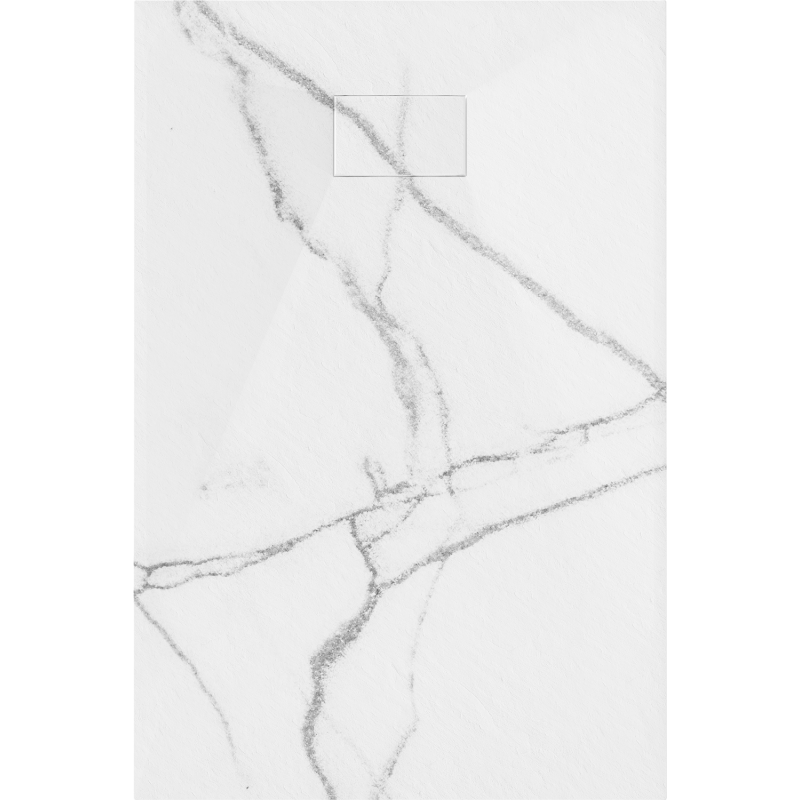 Mexen Hugo téglalap alakú SMC zuhanytálca 120 x 80 cm, fehér kő - 42158012