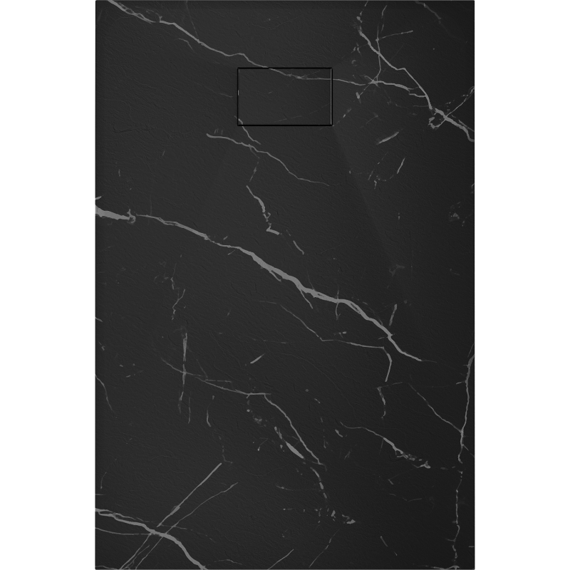 Mexen Hugo téglalap alakú SMC zuhanytálca 120 x 80 cm, fekete kő - 42758012