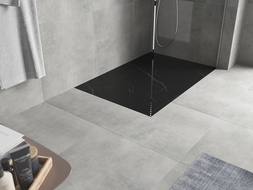 Mexen Hugo téglalap alakú SMC zuhanytálca 120 x 80 cm, fekete kő - 42758012