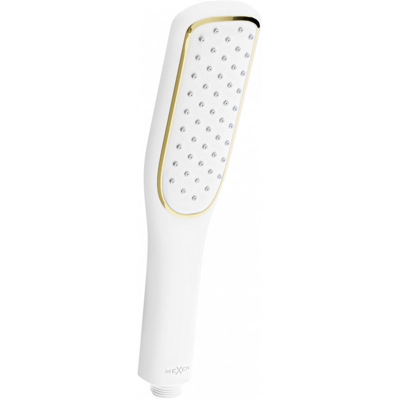 Mexen R-49 duș mână cu 1 funcție, alb/auriu - 79549-25