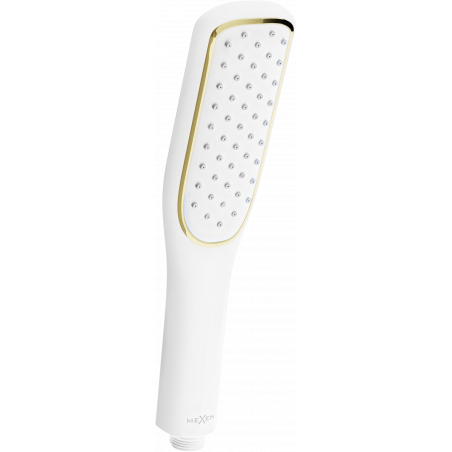 Mexen R-49 egyfunkciós zuhanyfej, fehér/arany - 79549-25