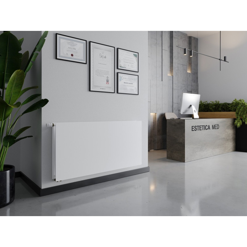 Mexen CVHF20 Hygiene Flat lapos radiátor 500 x 1800 mm, alsó csatlakozás, 1553 W, fehér - W620HF-050-180-00