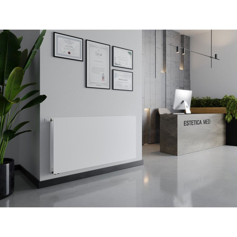 Mexen CVHF20 Hygienic Flat radiator placă 600 x 500 mm, conexiune inferioară, 502 W, alb - W620HF-060-050-00