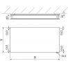 Mexen CVHF20 Hygiene Flat fűtőpanel 600 x 1000 mm, alsó csatlakozás, 1004 W, fehér - W620HF-060-100-00