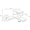 Mexen Alfa Set cadă R40, auriu - 745713R40-50