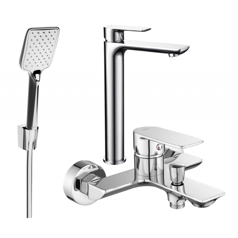 Mexen Alfa R62 set de baie, crom - 745713R62-00