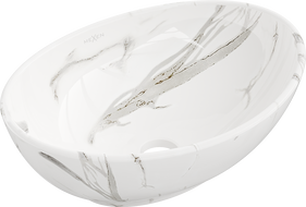 Mexen Elza chiuvetă de blat 40 x 33 cm, piatră albă - 21014082