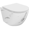 Mexen Lena WC fără ramă cu capac slim cu închidere lentă, duroplast, piatră albă - 30224092