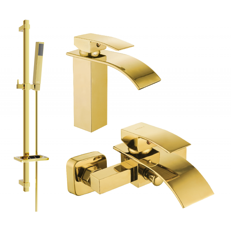 Mexen Aries Set de baie DQ77, auriu - 744803DQ77-50