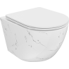 Mexen Lena vas wc Rimless cu capac slim cu închidere lentă, duroplast, piatră albă - 30224093