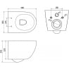 Mexen Lena toaletă wc Rimless cu capac cu cădere lentă slim, duroplast, alb/negru model - 30224095
