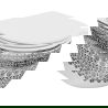 Mexen Lena Rimless WC csésze lassú lecsukású slim duroplast ülőkével, fehér/fekete mintával - 30224095