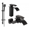Mexen Aries DQ45 set de baie, negru - 744803DQ45-70