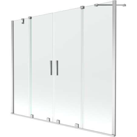 Mexen Velar Duo paravan cadă 2-pliabil glisant 190 x 150 cm, transparent, crom - 896-190-000-02-01