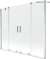 Mexen Velar Duo paravan cadă 2-pliabil glisant 190 x 150 cm, transparent, crom - 896-190-000-02-01