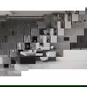 Mexen Velar Duo kétszárnyú toló fürdőkád válaszfal 190 x 150 cm, átlátszó, fekete - 896-190-000-02-70