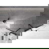 Mexen Velar Duo kétszárnyú toló fürdőkád válaszfal 190 x 150 cm, átlátszó, fekete - 896-190-000-02-70