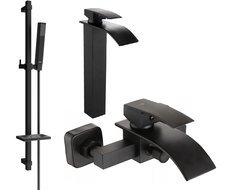 Mexen Aries DQ77 fürdőkád szett, fekete - 744813DQ77-70