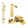 Mexen Aries DQ77 set pentru cadă, auriu - 744813DQ77-50