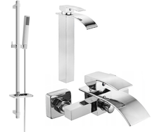 Mexen Aries DQ77 kádcsaptelep készlet, króm - 744813DQ77-00