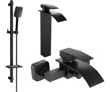 Mexen Aries DQ62 set de baie, negru - 744813DQ62-70