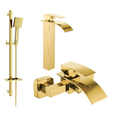Mexen Aries DQ45 set cadă, auriu - 744813DQ45-50