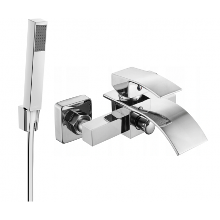 Mexen Aries R77 baterie cadă cu set pentru duș, Crom - 74483R77-00