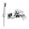 Mexen Aries Baterie de cadă R77 cu set de duș, crom - 74483R77-00