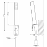 Mexen Aries R77 baterie cadă cu set pentru duș, Aurie - 74483R77-50