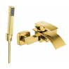Mexen Aries Baterie cadă R77 cu set de duș, aurie - 74483R77-50