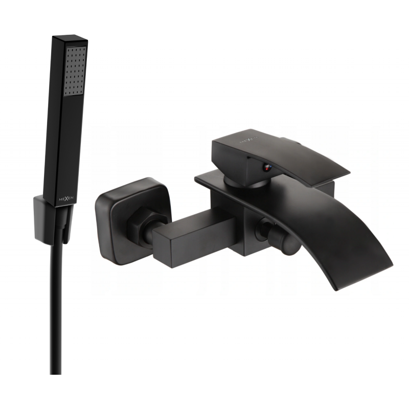 Mexen Aries R77 baterie pentru cadă cu set de duș, negru - 74483R77-70