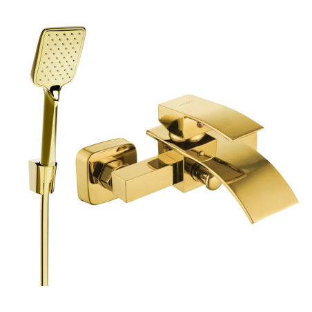 Mexen Aries R62 baterie de baie cu set de duș, auriu - 74483R62-50