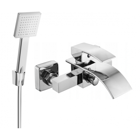 Mexen Aries R45 baterie cadă cu set pentru duș, Crom - 74483R45-00