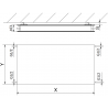 Mexen CHF20 Hygiene Flat 500 x 1600 mm-es lemezradiátor, oldalsó csatlakozás, 1380 W, fehér - W420HF-050-160-00