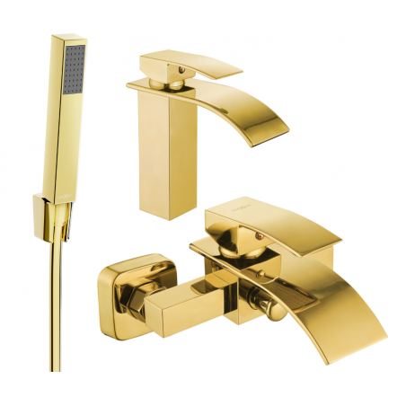 Mexen Aries Set pentru cadă R77, auriu - 744803R77-50