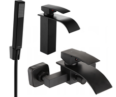 Mexen Aries R77 set de baie, negru - 744803R77-70