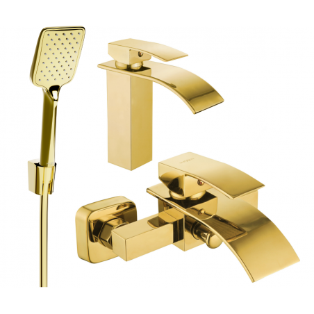 Mexen Aries R62 set de baie, auriu - 744803R62-50