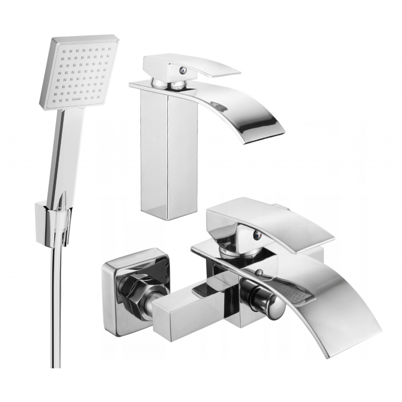 Mexen Aries R45 kád csaptelep készlet, króm - 744803R45-00