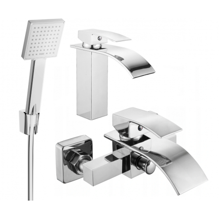 Mexen Aries R45 kád csaptelep készlet, króm - 744803R45-00