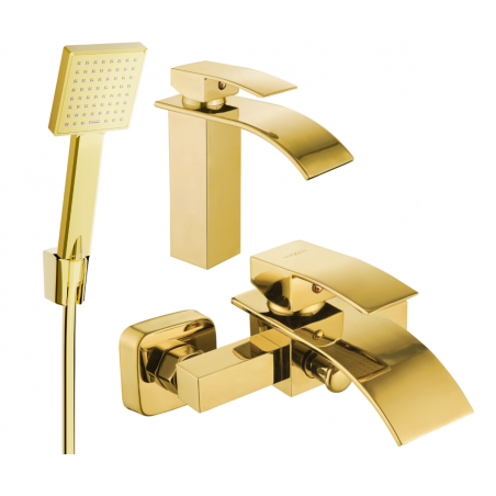 Mexen Aries R45 set de baie, auriu - 744803R45-50