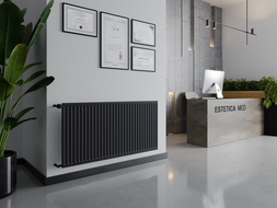 Mexen CH10 Higiéniai radiátor 400 x 600 mm, oldalsó csatlakozás, 259 W, antracit - W410H-040-060-66