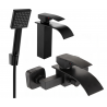 Mexen Aries R45 set de vană, negru - 744803R45-70