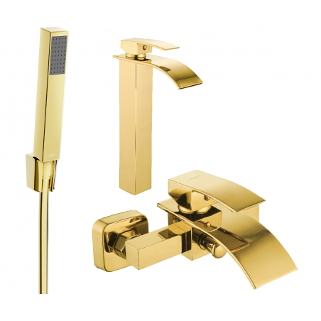 Mexen Aries R77 set de baie, auriu - 744813R77-50