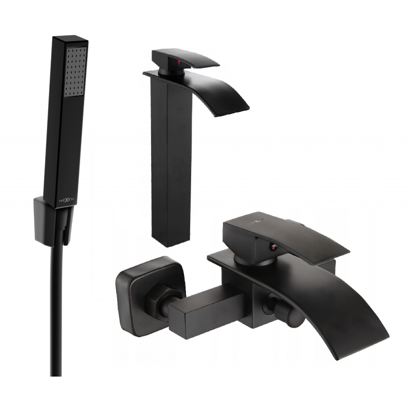 Mexen Aries Set cadă R77, negru - 744813R77-70