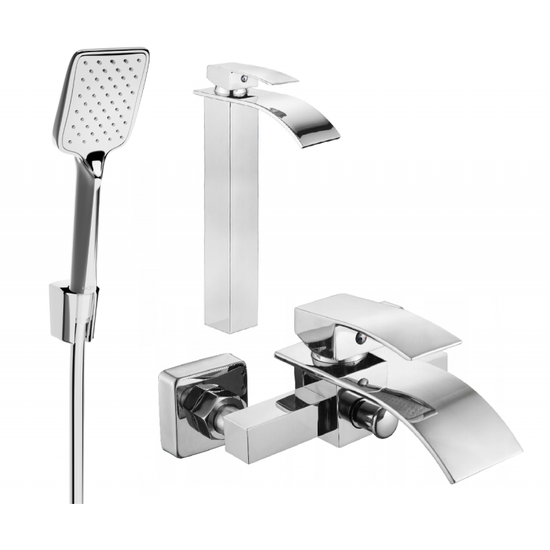 Mexen Aries R62 set pentru cadă, crom - 744813R62-00