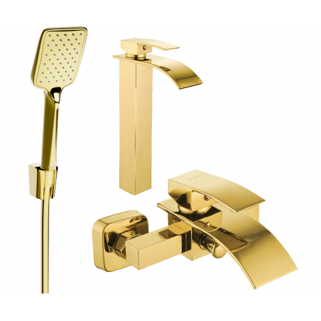 Mexen Aries R62 set pentru cadă, auriu - 744813R62-50