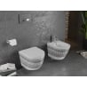 Mexen Lena toaletă wc Rimless cu capac cu cădere lentă slim, duroplast, alb/negru model - 30224095