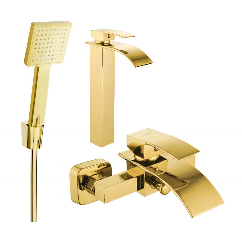 Mexen Aries R45 set de baie, auriu - 744813R45-50