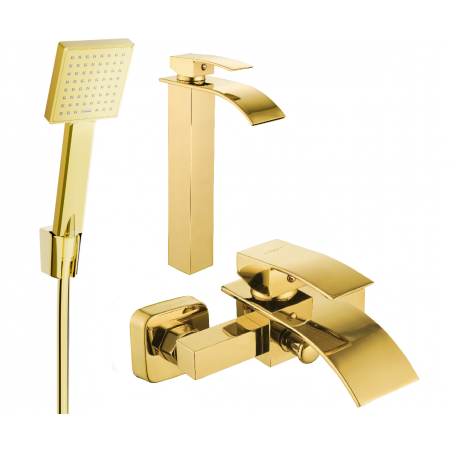 Mexen Aries R45 set pentru cadă, auriu - 744813R45-50