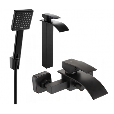 Mexen Aries Set cadă R45, negru - 744813R45-70